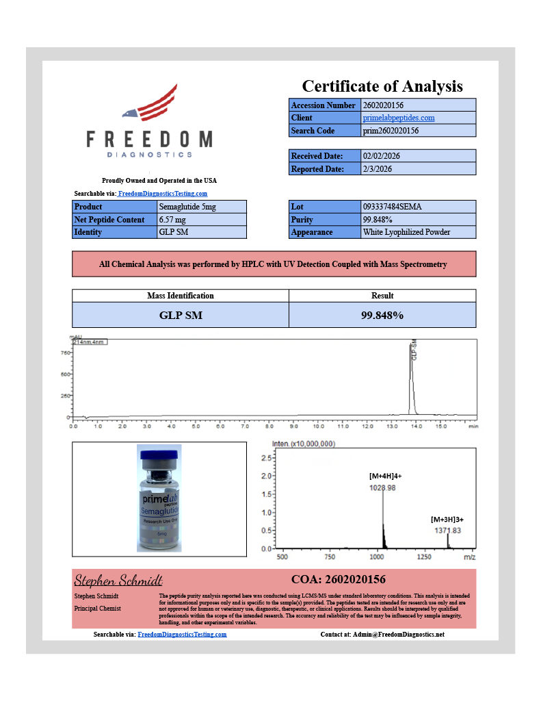 🔥(Weight Management)GLP-1SG – 5mg -10 Vials