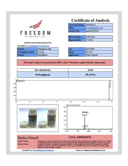 🔥（Weight Management）Orforglipron – 6mg-10 Vials