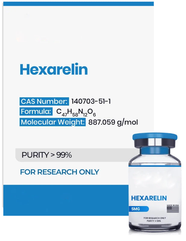 (💪Faster recovery) Hexarelin Peptide - (5mg) - 10 Vials