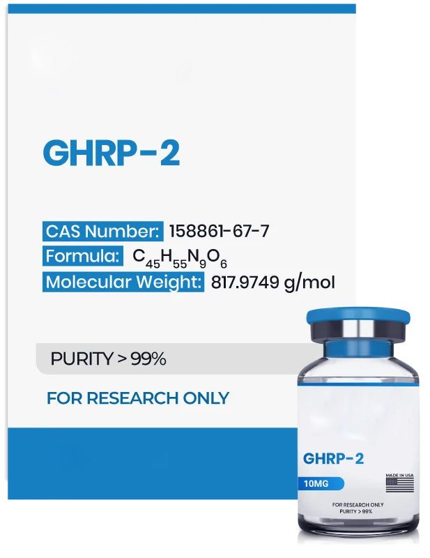 (💪 Boosts GH secretion) GHRP-2 Peptide - (10mg) - 10 Vials