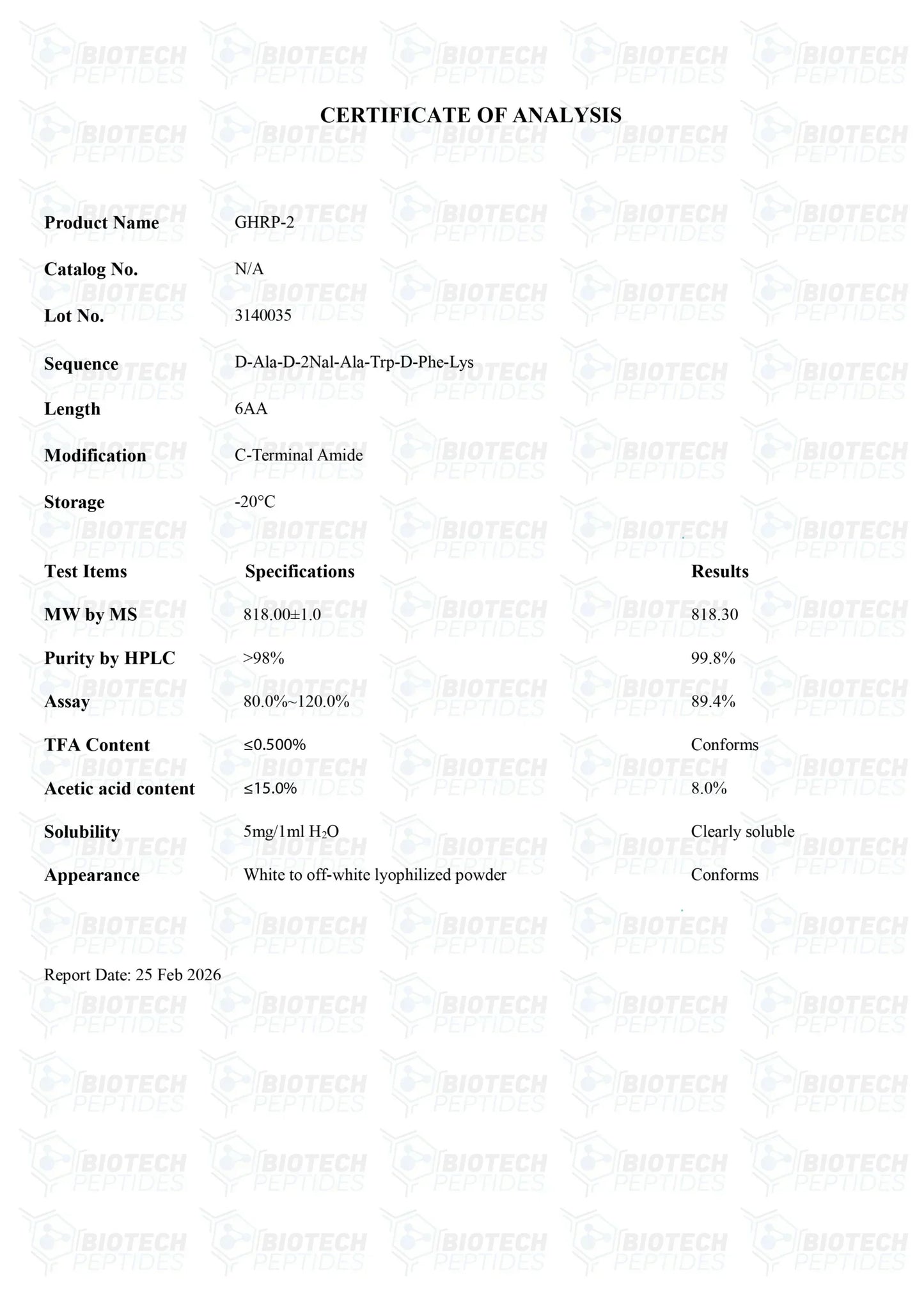 (🔥  Boosts GH secretion) GHRP-2 Peptide Online - (5mg) -10 Vials