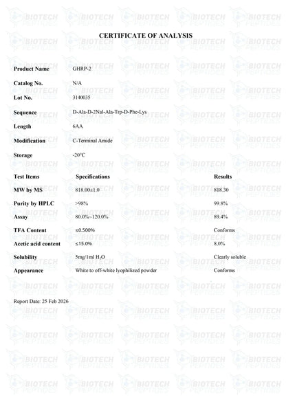 (🔥  Boosts GH secretion) GHRP-2 Peptide Online - (5mg) -10 Vials
