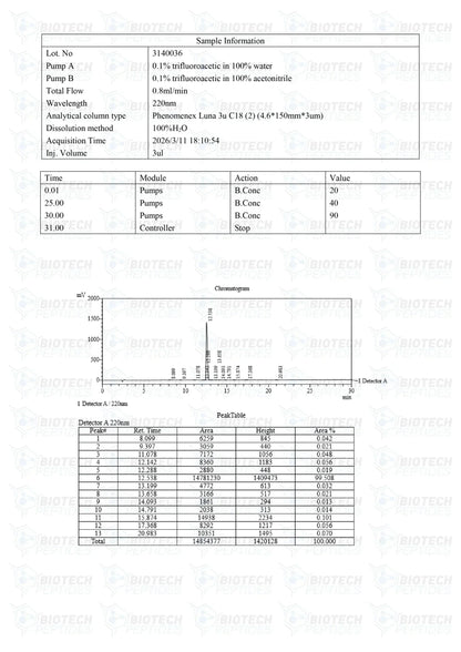 (💪  Recovery and Muscle-Building Support) GHRP-6 peptide - (10mg) - 10 Vials
