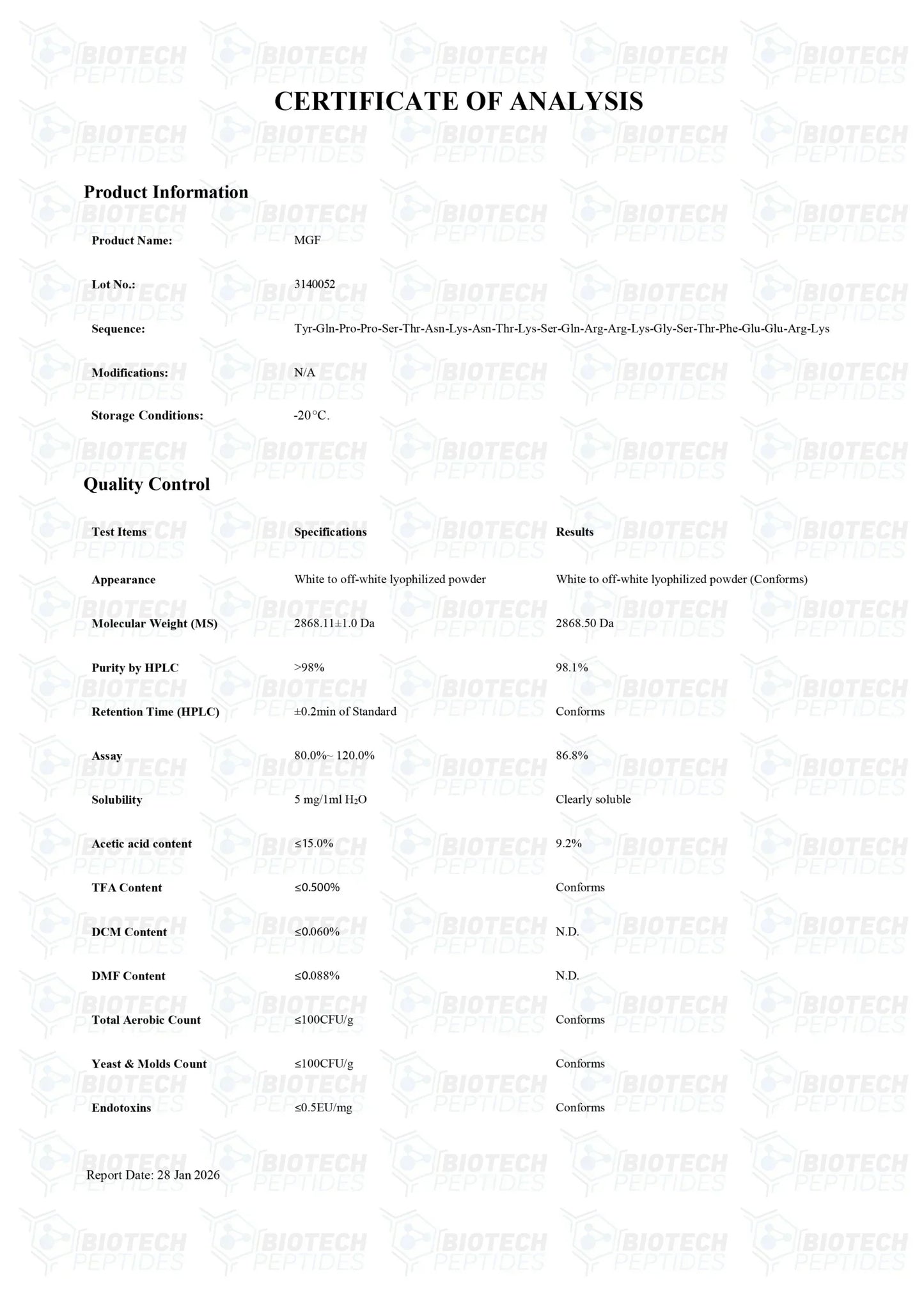 (💪Muscle Recovery) MGF (Mechano-Growth Factor) (5mg) - 10 Vials