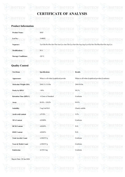 (💪Muscle Recovery) MGF (Mechano-Growth Factor) (5mg) - 10 Vials