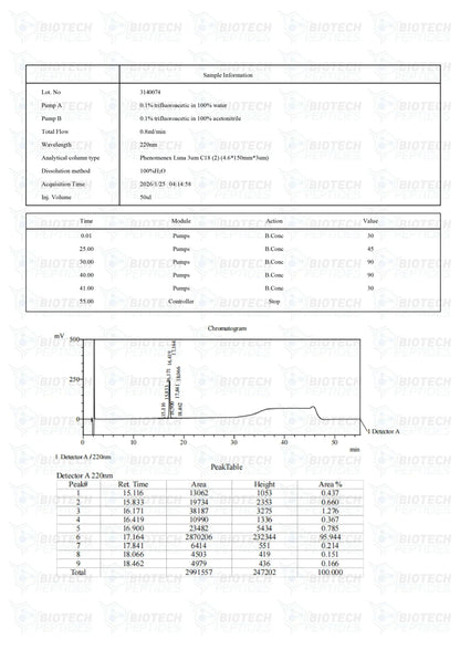 (💪 Rapid muscle gain) Receptor Grade IGF-1 LR3 (100mcg) - 10 Vials